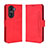 Funda de Cuero Cartera con Soporte Carcasa BY3 para Huawei Honor 60 5G Rojo