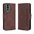 Funda de Cuero Cartera con Soporte Carcasa BY3 para Huawei Honor 80 5G Marron