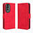 Funda de Cuero Cartera con Soporte Carcasa BY3 para Huawei Honor 80 5G Rojo