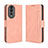 Funda de Cuero Cartera con Soporte Carcasa BY3 para Huawei Honor 80 5G Rosa