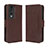 Funda de Cuero Cartera con Soporte Carcasa BY3 para Huawei Honor 80 GT 5G Marron