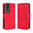 Funda de Cuero Cartera con Soporte Carcasa BY3 para Huawei Honor 80 Pro 5G Rojo