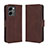 Funda de Cuero Cartera con Soporte Carcasa BY3 para Huawei Honor 80 SE 5G Marron