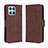 Funda de Cuero Cartera con Soporte Carcasa BY3 para Huawei Honor X6 5G Marron