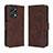 Funda de Cuero Cartera con Soporte Carcasa BY3 para Huawei Honor X7a Marron