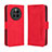 Funda de Cuero Cartera con Soporte Carcasa BY3 para Huawei Mate 50 Rojo