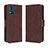 Funda de Cuero Cartera con Soporte Carcasa BY3 para Motorola Moto E13 Marron