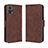 Funda de Cuero Cartera con Soporte Carcasa BY3 para Motorola Moto E22 Marron