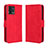 Funda de Cuero Cartera con Soporte Carcasa BY3 para Motorola Moto G72 Rojo