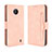 Funda de Cuero Cartera con Soporte Carcasa BY3 para Nokia C10 Rosa