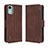 Funda de Cuero Cartera con Soporte Carcasa BY3 para Nokia C12 Pro Marron