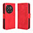 Funda de Cuero Cartera con Soporte Carcasa BY3 para OnePlus 12 5G Rojo