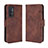 Funda de Cuero Cartera con Soporte Carcasa BY3 para OnePlus 9RT 5G Marron