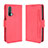 Funda de Cuero Cartera con Soporte Carcasa BY3 para OnePlus Nord CE 5G Rojo