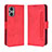 Funda de Cuero Cartera con Soporte Carcasa BY3 para Oppo A96 5G Rojo