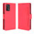 Funda de Cuero Cartera con Soporte Carcasa BY3 para Oppo F19 Rojo