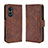 Funda de Cuero Cartera con Soporte Carcasa BY3 para Oppo F23 5G Marron