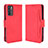 Funda de Cuero Cartera con Soporte Carcasa BY3 para Oppo Reno6 5G Rojo