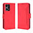 Funda de Cuero Cartera con Soporte Carcasa BY3 para Oppo Reno8 4G Rojo