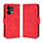 Funda de Cuero Cartera con Soporte Carcasa BY3 para Oppo Reno8 Pro 5G Rojo