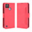 Funda de Cuero Cartera con Soporte Carcasa BY3 para Realme C25Y Rojo