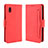 Funda de Cuero Cartera con Soporte Carcasa BY3 para Samsung Galaxy A20 SC-02M SCV46 Rojo