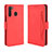 Funda de Cuero Cartera con Soporte Carcasa BY3 para Samsung Galaxy A21 Rojo