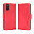 Funda de Cuero Cartera con Soporte Carcasa BY3 para Samsung Galaxy F02S SM-E025F Rojo