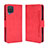 Funda de Cuero Cartera con Soporte Carcasa BY3 para Samsung Galaxy F12 Rojo