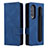 Funda de Cuero Cartera con Soporte Carcasa BY3 para Samsung Galaxy Z Fold3 5G Azul