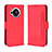 Funda de Cuero Cartera con Soporte Carcasa BY3 para Sharp Aquos R7 Rojo