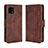 Funda de Cuero Cartera con Soporte Carcasa BY3 para Sharp Aquos Sense4 Basic Marron