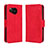 Funda de Cuero Cartera con Soporte Carcasa BY3 para Sharp Aquos Sense7 Plus Rojo