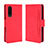 Funda de Cuero Cartera con Soporte Carcasa BY3 para Sharp Aquos Zero5G basic Rojo