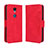 Funda de Cuero Cartera con Soporte Carcasa BY3 para Sharp Rouvo V Rojo