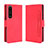 Funda de Cuero Cartera con Soporte Carcasa BY3 para Sony Xperia 1 III Rojo