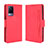 Funda de Cuero Cartera con Soporte Carcasa BY3 para Vivo V21 5G Rojo