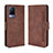 Funda de Cuero Cartera con Soporte Carcasa BY3 para Vivo V21s 5G Marron