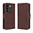 Funda de Cuero Cartera con Soporte Carcasa BY3 para Vivo V27 5G Marron