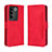 Funda de Cuero Cartera con Soporte Carcasa BY3 para Vivo V27 5G Rojo