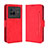 Funda de Cuero Cartera con Soporte Carcasa BY3 para Vivo X80 5G Rojo