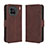 Funda de Cuero Cartera con Soporte Carcasa BY3 para Vivo X90 5G Marron