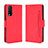 Funda de Cuero Cartera con Soporte Carcasa BY3 para Vivo Y11s Rojo