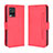 Funda de Cuero Cartera con Soporte Carcasa BY3 para Vivo Y21t Rojo