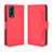 Funda de Cuero Cartera con Soporte Carcasa BY3 para Vivo Y72 5G Rojo