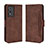 Funda de Cuero Cartera con Soporte Carcasa BY3 para Vivo Y74s 5G Marron