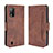 Funda de Cuero Cartera con Soporte Carcasa BY3 para Wiko Ride 3 Marron