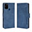 Funda de Cuero Cartera con Soporte Carcasa BY3 para Wiko View5 Azul