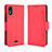 Funda de Cuero Cartera con Soporte Carcasa BY3 para Wiko Y51 Rojo