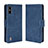 Funda de Cuero Cartera con Soporte Carcasa BY3 para Wiko Y81 Azul